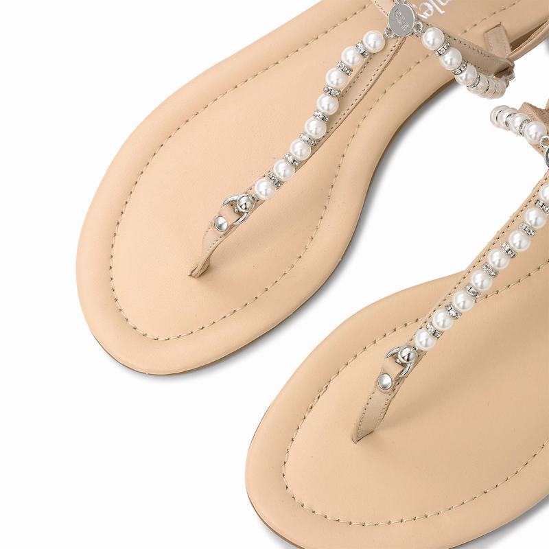 Sandały Russell And Bromley Pearly Damskie Brązowe | DFV8386SQ