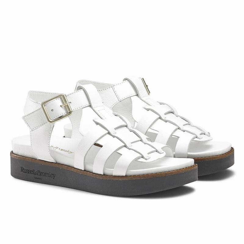 Sandały Russell And Bromley Portland Damskie Białe | HVF4312PE