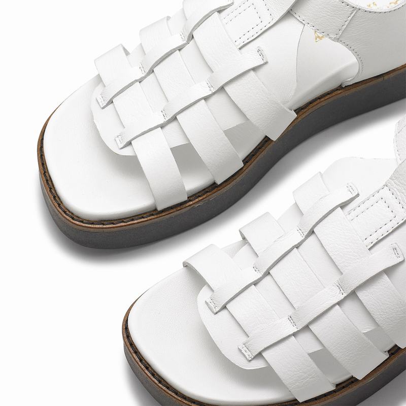 Sandały Russell And Bromley Portland Damskie Białe | HVF4312PE