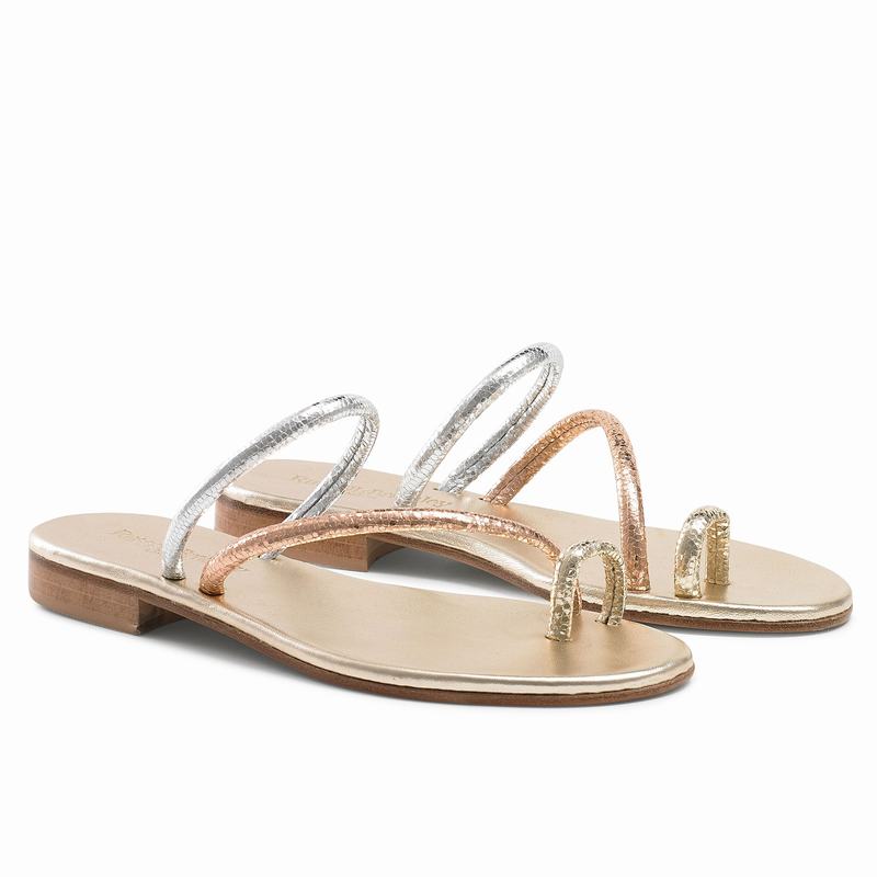Sandały Russell And Bromley Quartz Damskie Metallic | SNK283KW