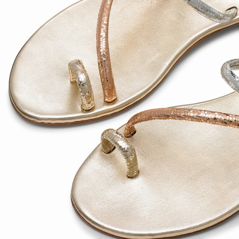 Sandały Russell And Bromley Quartz Damskie Metallic | SNK283KW