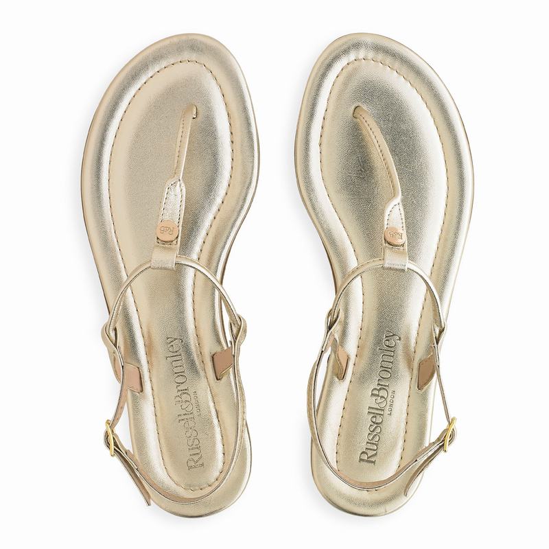 Sandały Russell And Bromley Thongbird Damskie Metallic | DLE1086DC