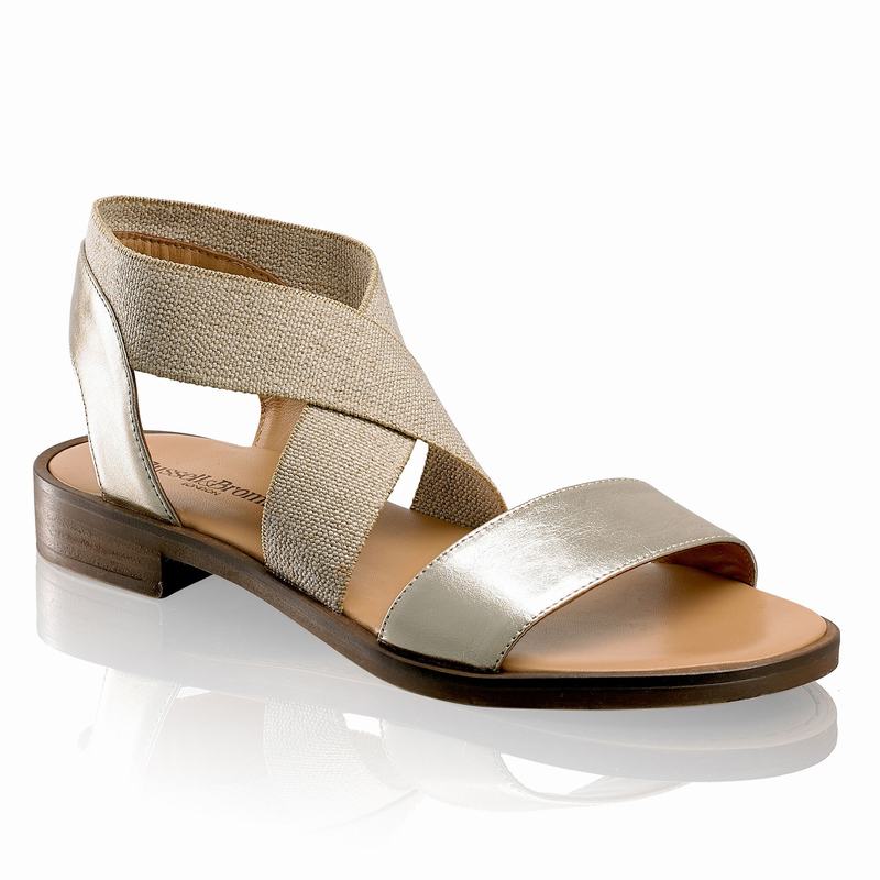 Sandały Russell And Bromley Tribeca Damskie Metallic | HUA375CD