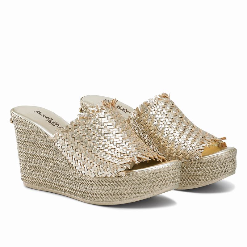 Sandały na Koturnie Russell And Bromley Libertine Damskie Metallic | BCI2315AK