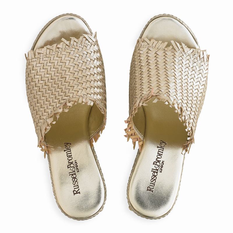 Sandały na Koturnie Russell And Bromley Libertine Damskie Metallic | BCI2315AK