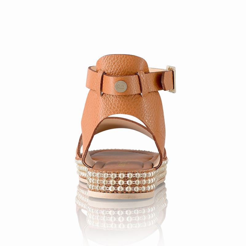 Sandały na Koturnie Russell And Bromley Gold Coast Damskie Brązowe | EDM7942VL