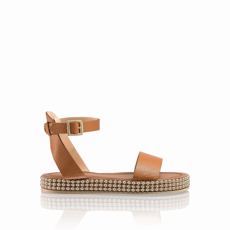 Sandały na Koturnie Russell And Bromley Gold Coast Damskie Brązowe | EDM7942VL