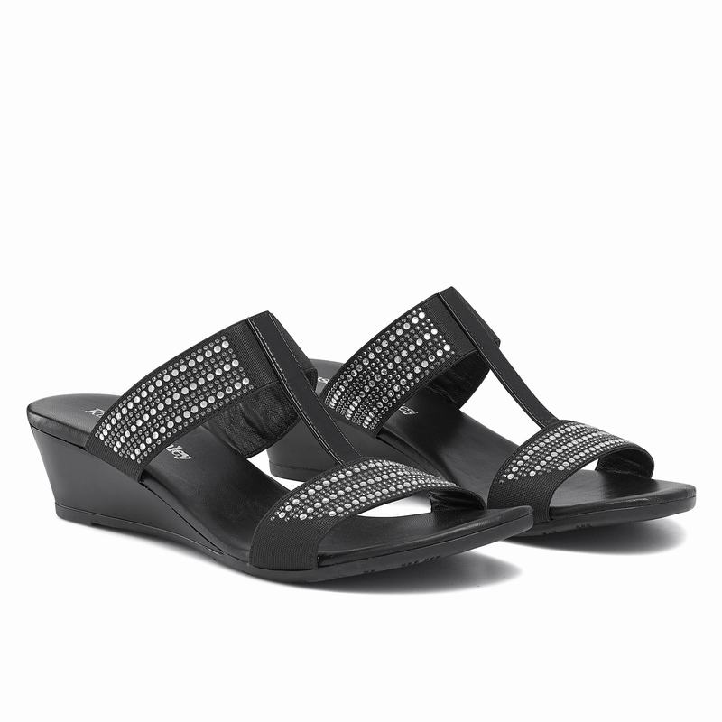 Sandały na Koturnie Russell And Bromley Stella Damskie Czarne | FIE241JW
