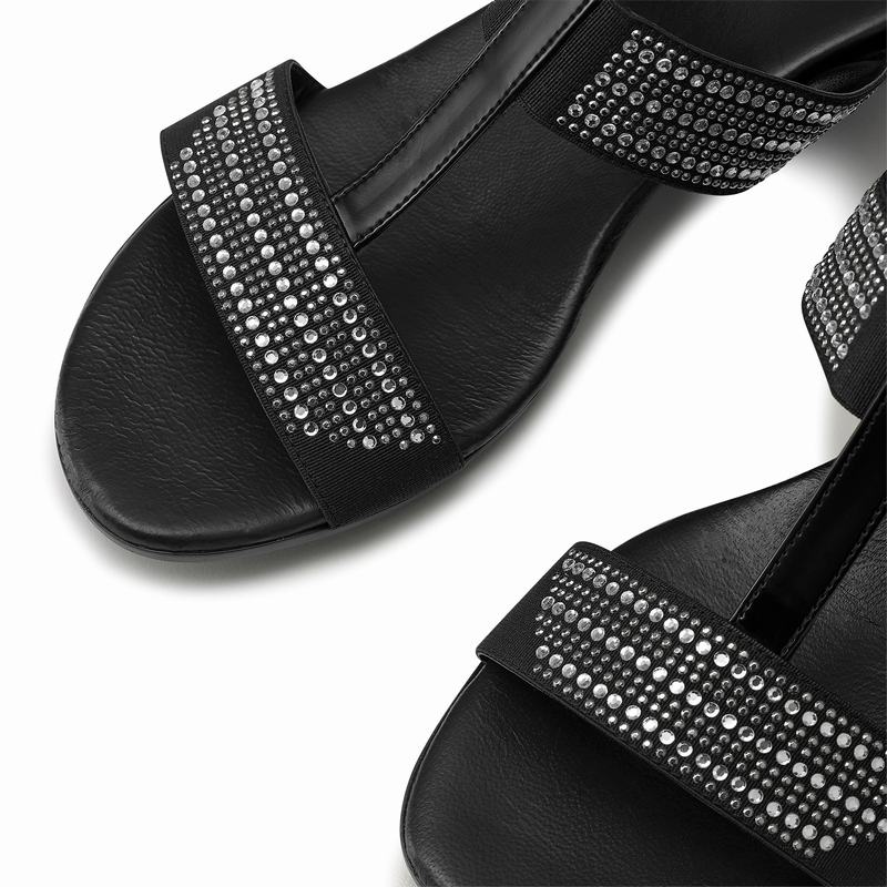 Sandały na Koturnie Russell And Bromley Stella Damskie Czarne | FIE241JW