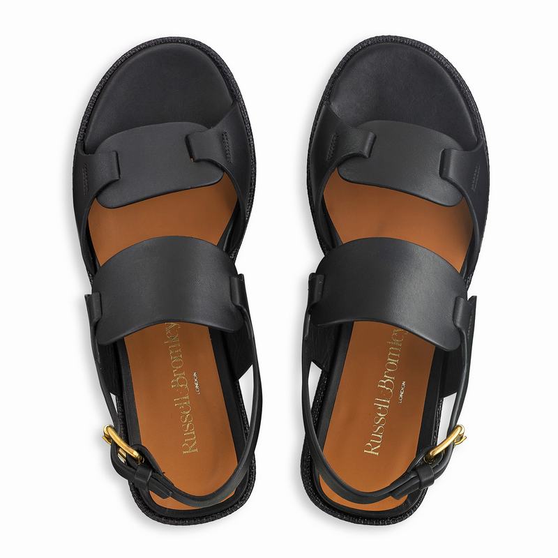 Sandały na Koturnie Russell And Bromley Palm Damskie Czarne | GPM1427ER