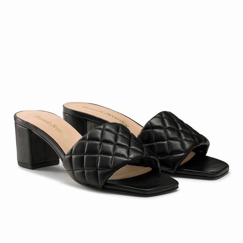 Sandały na Koturnie Russell And Bromley Quiltbloc Damskie Czarne | GPY820ZL