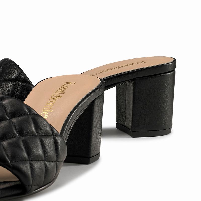 Sandały na Koturnie Russell And Bromley Quiltbloc Damskie Czarne | GPY820ZL