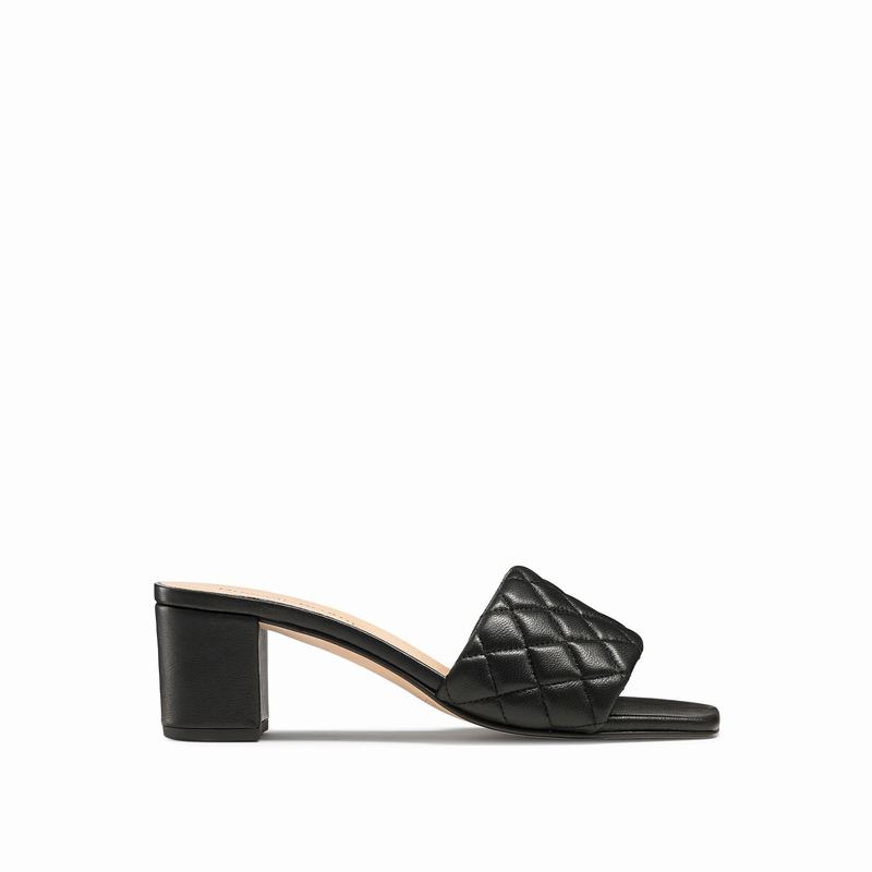 Sandały na Koturnie Russell And Bromley Quiltbloc Damskie Czarne | GPY820ZL