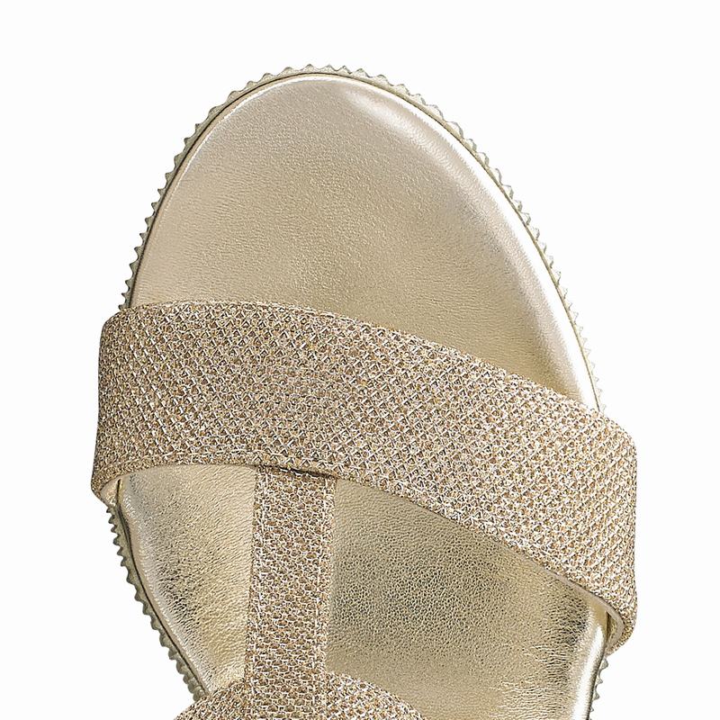 Sandały na Koturnie Russell And Bromley Pukka Mid Damskie Metallic | JIC3740NH