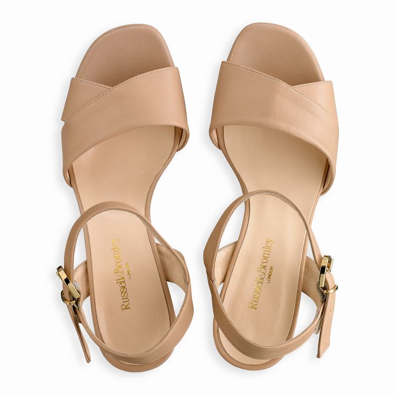 Sandały na Koturnie Russell And Bromley Topform Damskie Różowe | KAA5518LB