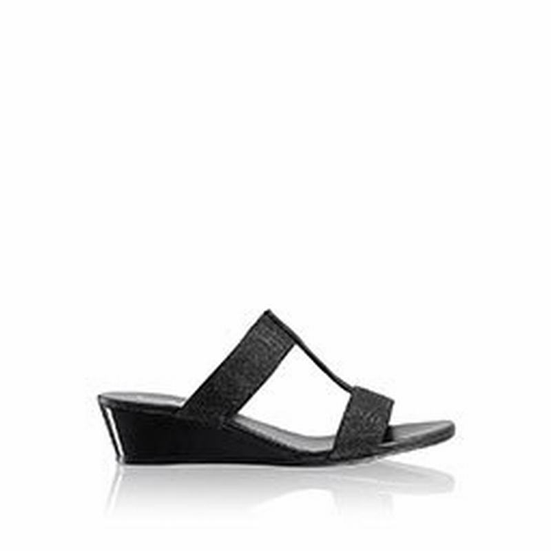 Sandały na Koturnie Russell And Bromley Bellina Damskie Czarne | KEJ4624DL