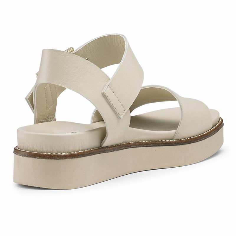 Sandały na Koturnie Russell And Bromley Boston Damskie Kremowe Białe | LUD9760ID
