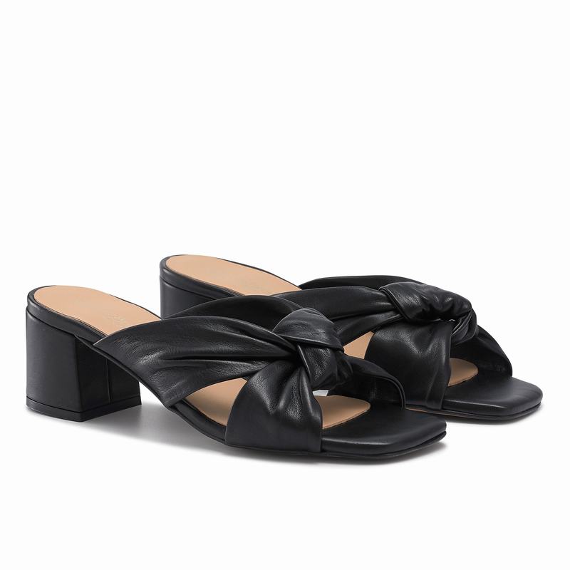 Sandały na Koturnie Russell And Bromley Top Knot Damskie Czarne | PDT4139TU