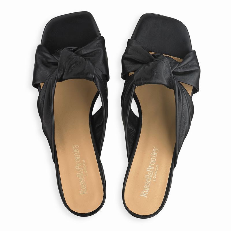 Sandały na Koturnie Russell And Bromley Top Knot Damskie Czarne | PDT4139TU