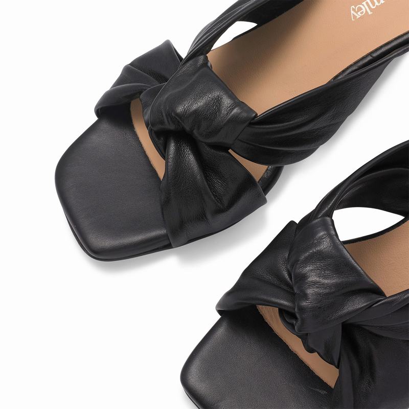 Sandały na Koturnie Russell And Bromley Top Knot Damskie Czarne | PDT4139TU