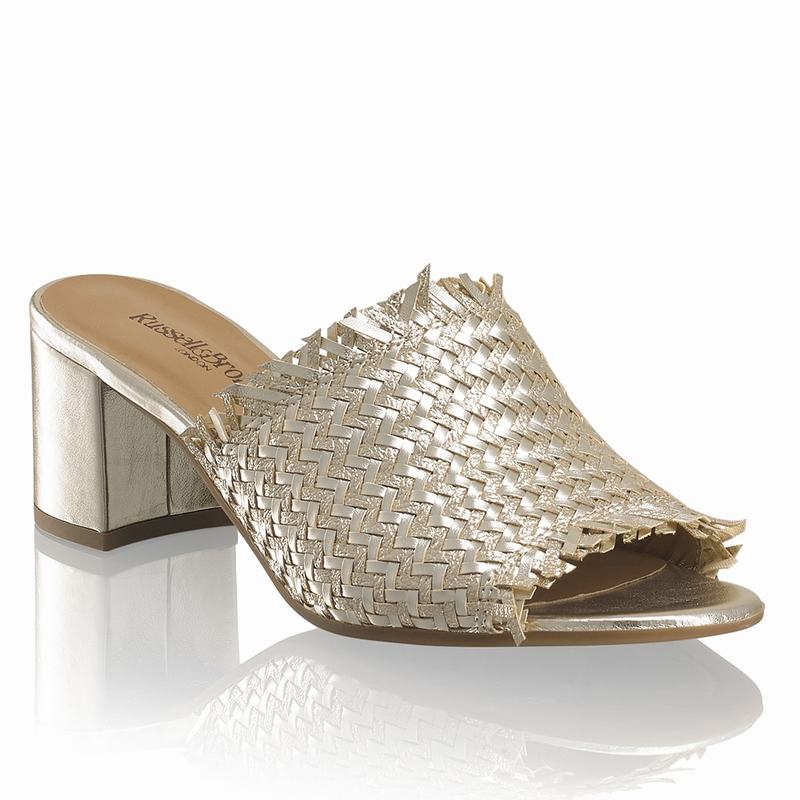 Sandały na Koturnie Russell And Bromley Libertymid Damskie Złote | PGZ113GQ