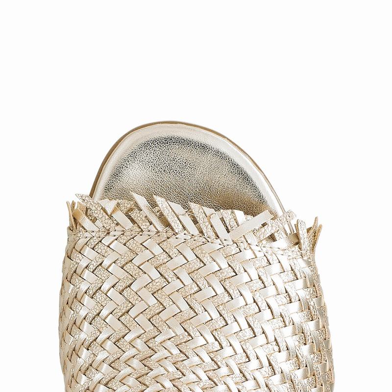 Sandały na Koturnie Russell And Bromley Libertymid Damskie Złote | PGZ113GQ