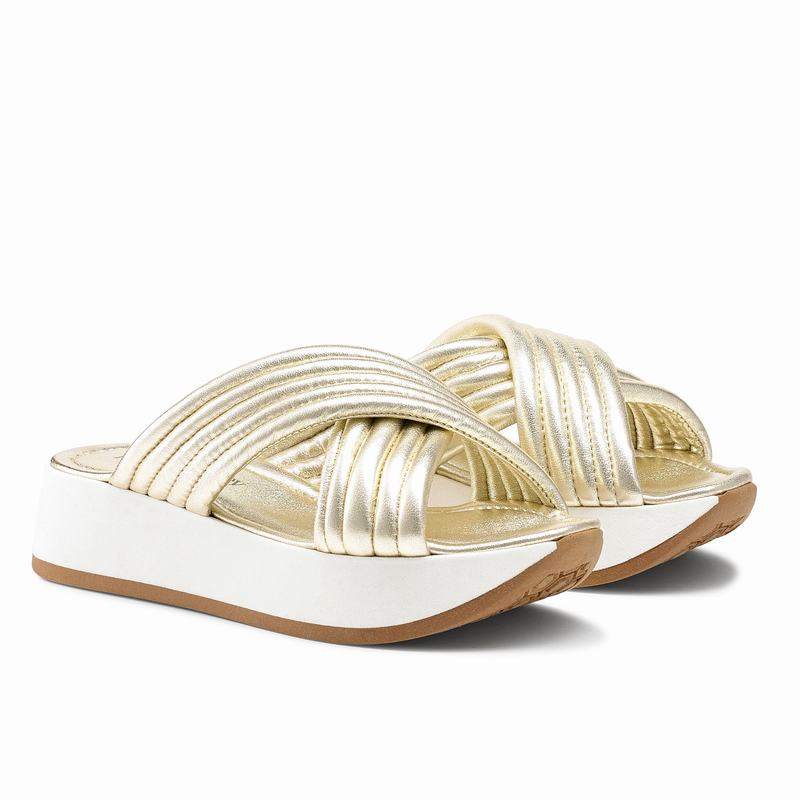 Sandały na Koturnie Russell And Bromley Site See Damskie Metallic | PNC3642DH