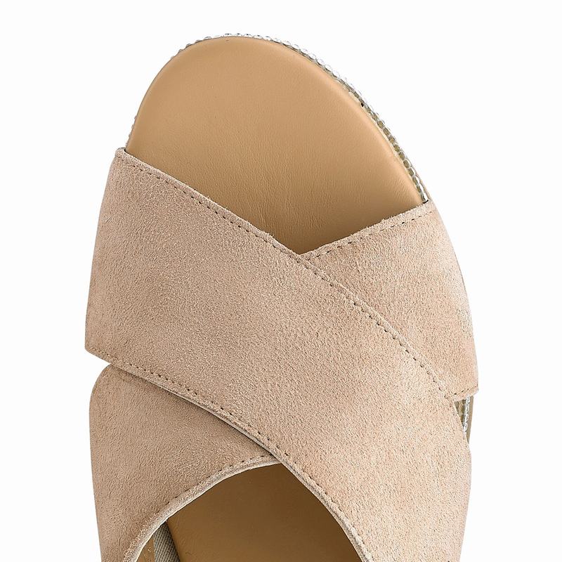 Sandały na Koturnie Russell And Bromley Plaza Luxe Damskie Brązowe | PWN735QC