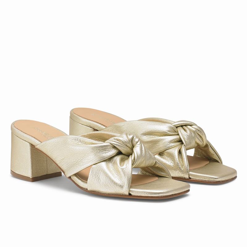 Sandały na Koturnie Russell And Bromley Top Knot Damskie Metallic | UNH6489OU