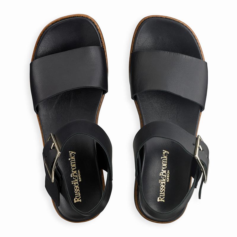 Sandały na Koturnie Russell And Bromley Boston Damskie Czarne | UNY3864PN