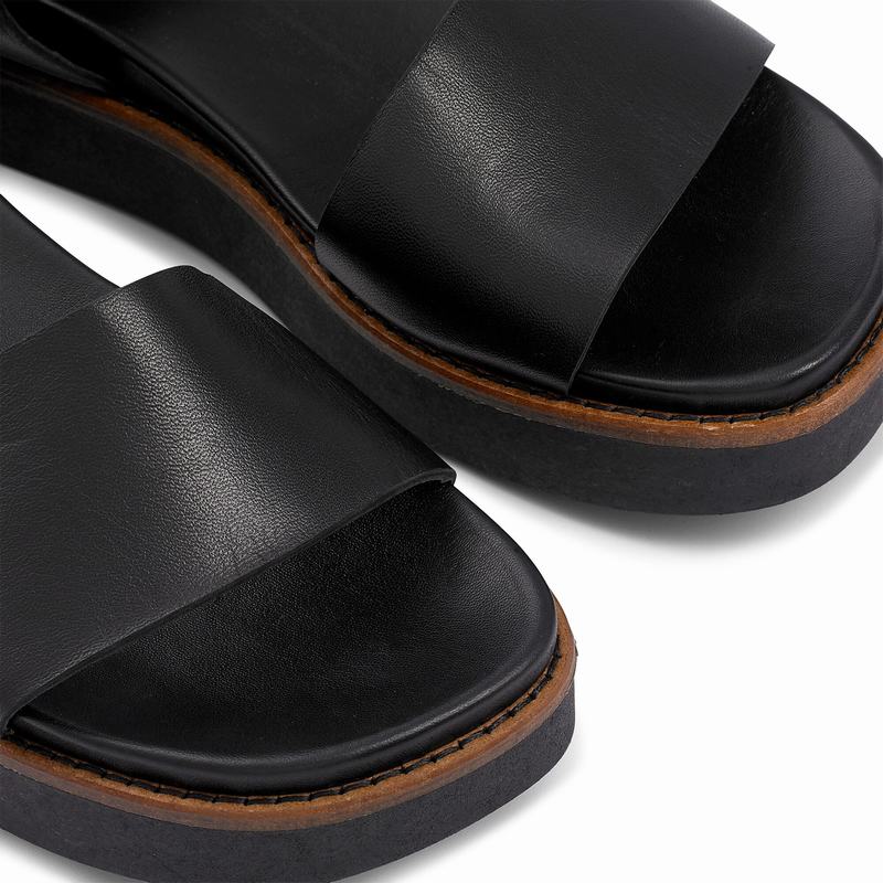 Sandały na Koturnie Russell And Bromley Boston Damskie Czarne | UNY3864PN