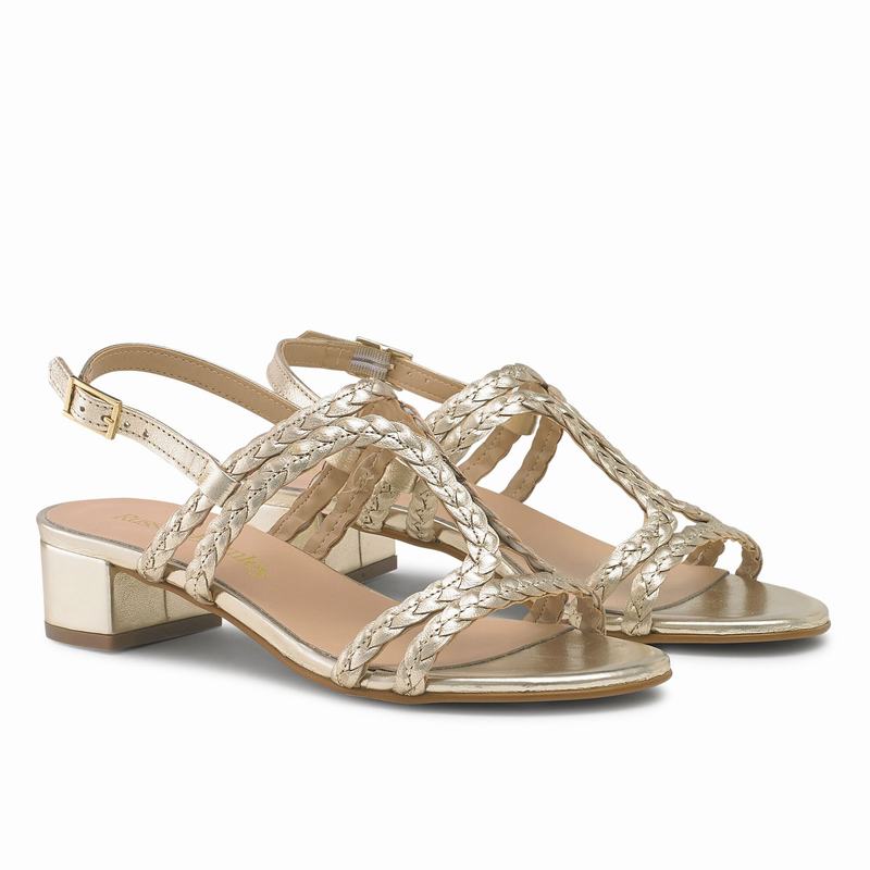 Sandały na Koturnie Russell And Bromley Twister Damskie Metallic | WGD376BX