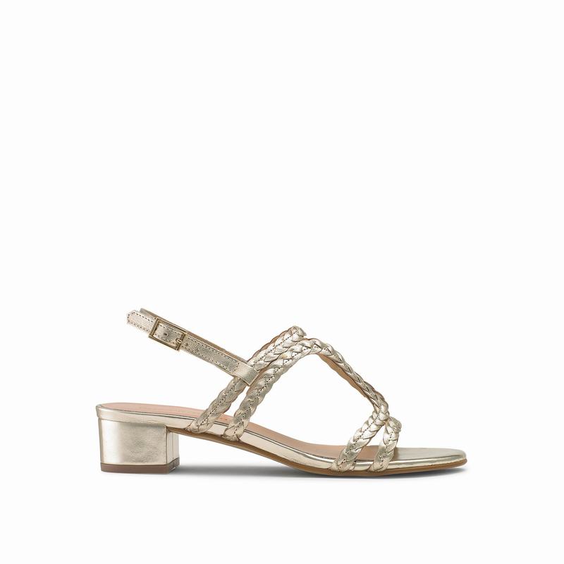 Sandały na Koturnie Russell And Bromley Twister Damskie Metallic | WGD376BX