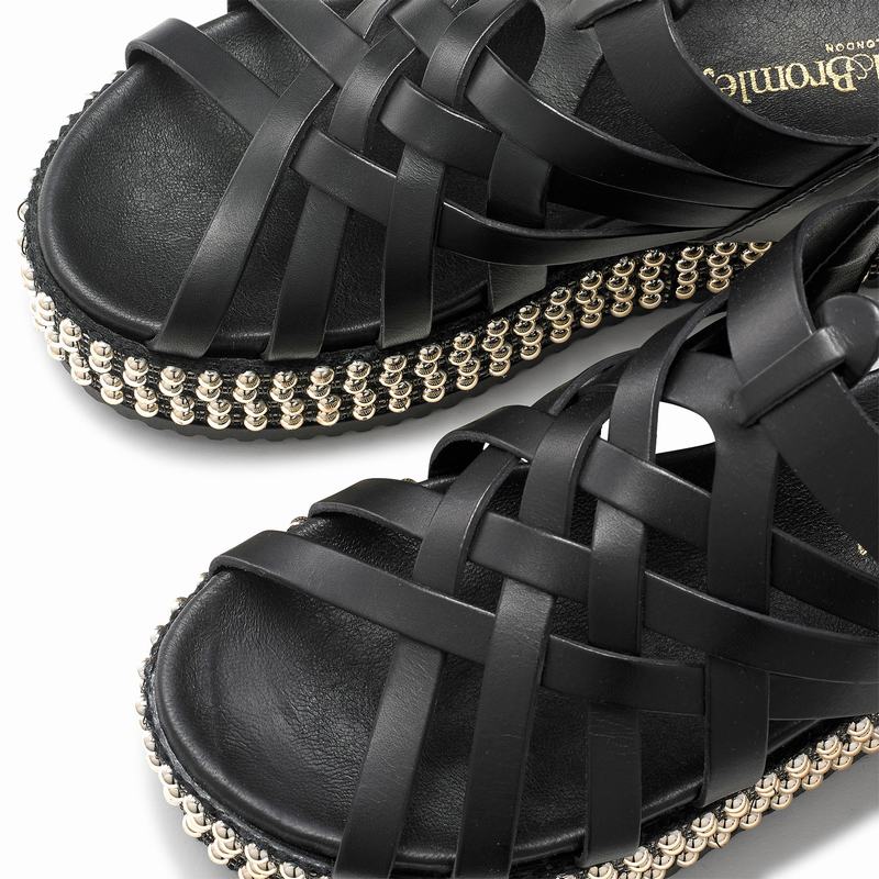 Sandały na Koturnie Russell And Bromley Jackpot Damskie Czarne | XDA7738BU