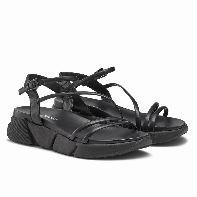 Sandały na Koturnie Russell And Bromley Flexible Damskie Czarne | ZGK1565UY
