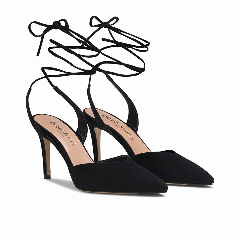 Sandały na Obcasie Russell And Bromley 85tie Damskie Czarne | OLS5058HZ