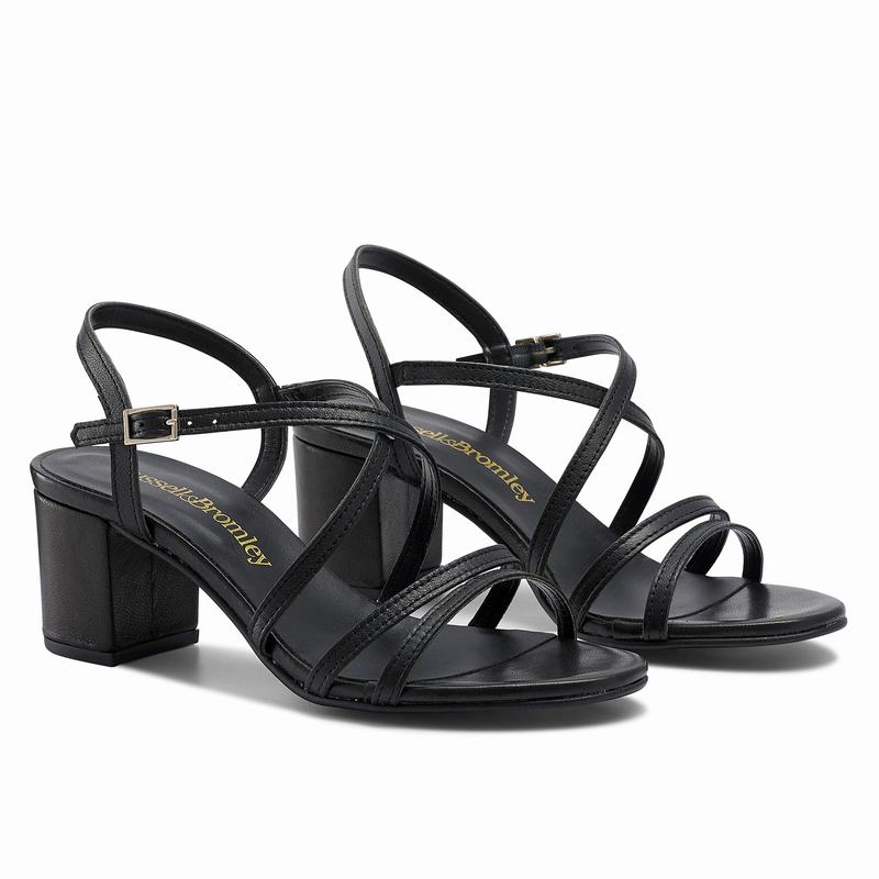 Sandały na Obcasie Russell And Bromley Barely Damskie Czarne | LGU9476JN