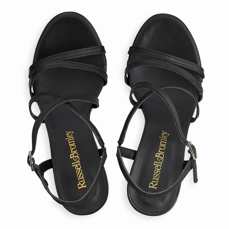 Sandały na Obcasie Russell And Bromley Barely Damskie Czarne | LGU9476JN