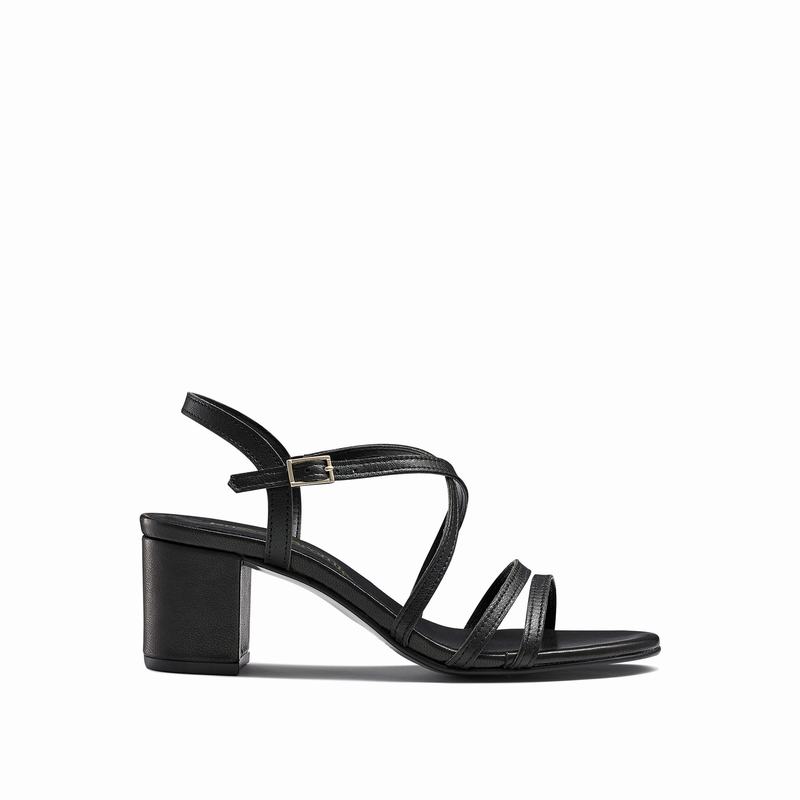 Sandały na Obcasie Russell And Bromley Barely Damskie Czarne | LGU9476JN
