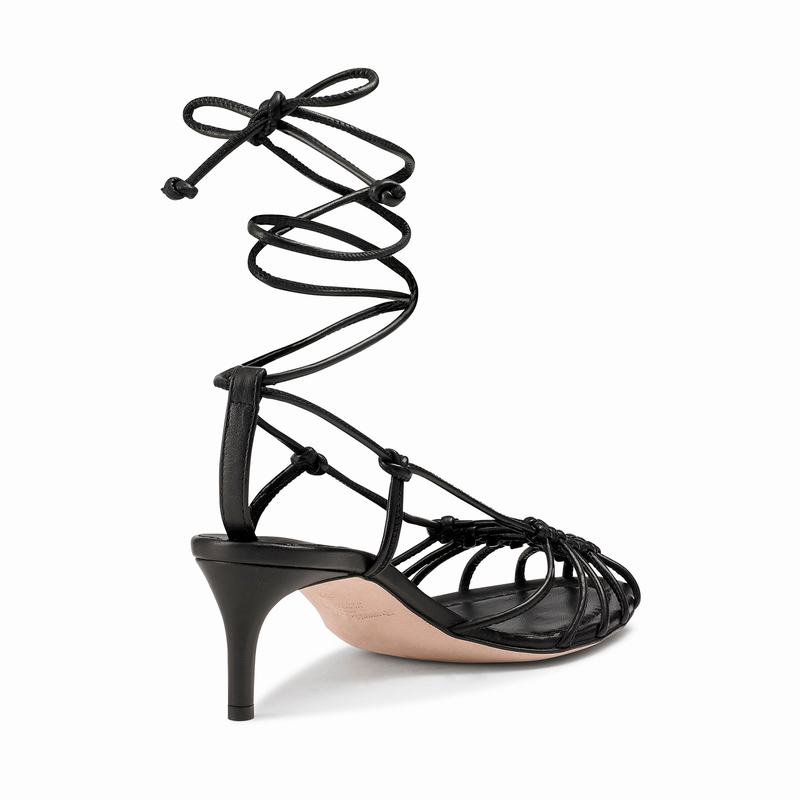 Sandały na Obcasie Russell And Bromley Connectmid Damskie Czarne | JSM589GK
