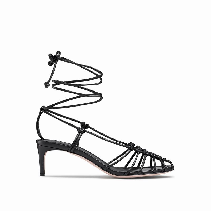 Sandały na Obcasie Russell And Bromley Connectmid Damskie Czarne | JSM589GK
