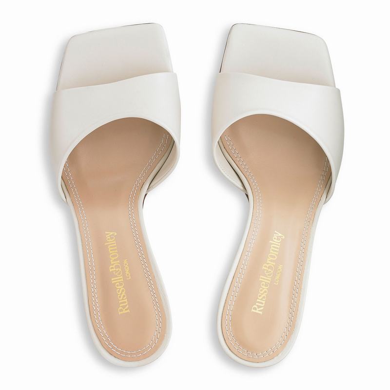 Sandały na Obcasie Russell And Bromley Mojito Damskie Kremowe Białe | DOE4751ZH