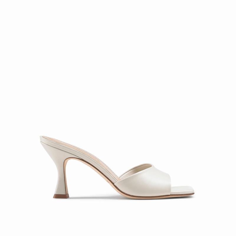 Sandały na Obcasie Russell And Bromley Mojito Damskie Kremowe Białe | DOE4751ZH