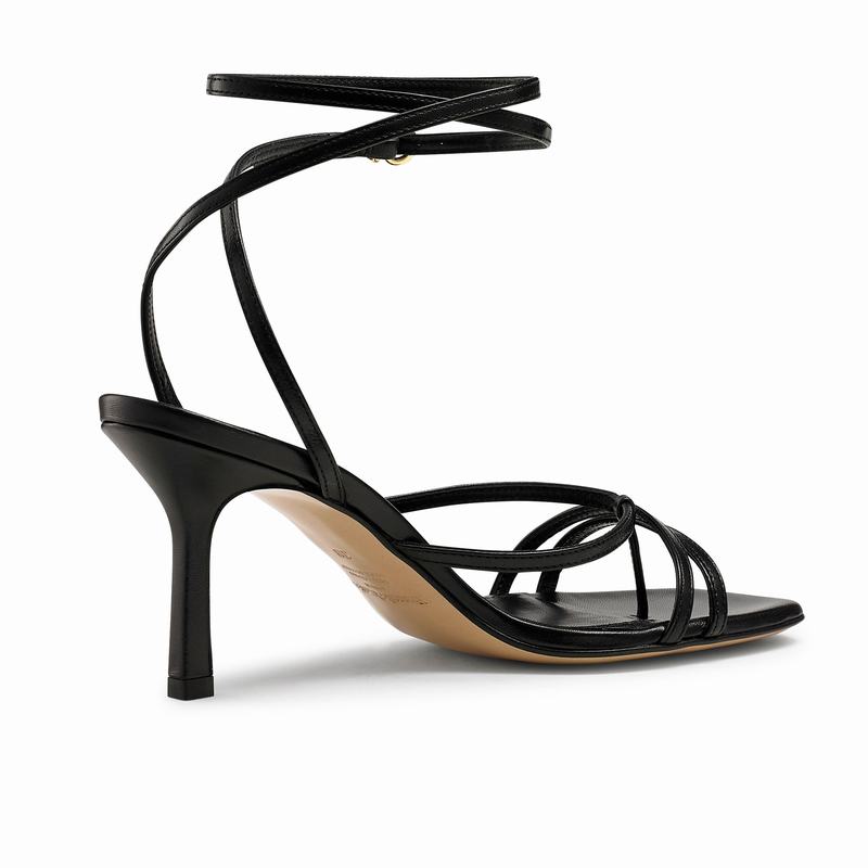 Sandały na Obcasie Russell And Bromley Martini Damskie Czarne | NXY8834ZH