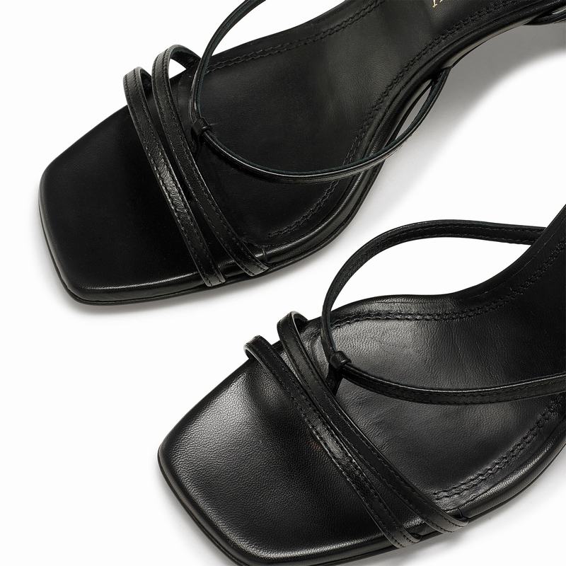 Sandały na Obcasie Russell And Bromley Martini Damskie Czarne | NXY8834ZH