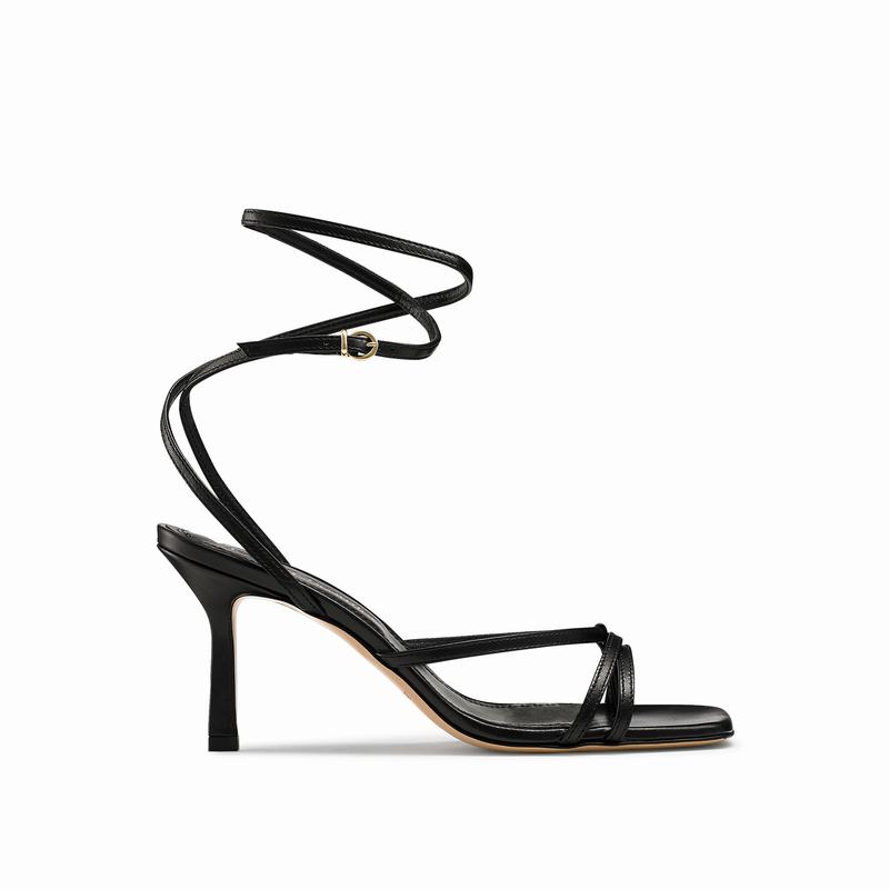 Sandały na Obcasie Russell And Bromley Martini Damskie Czarne | NXY8834ZH