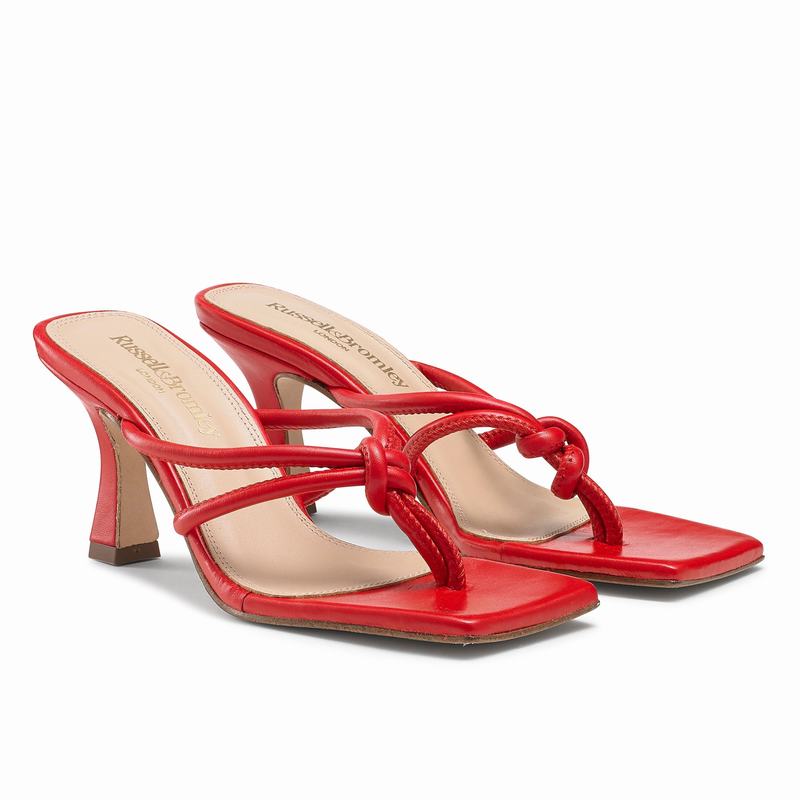 Sandały na Obcasie Russell And Bromley Margarita Damskie Czerwone | WEV4281MG