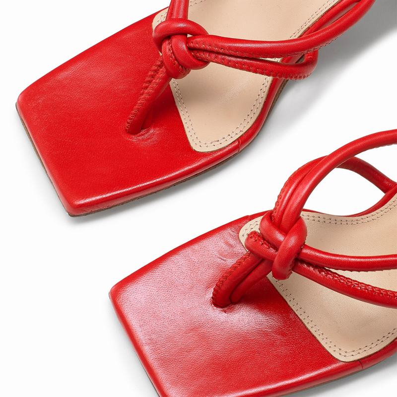 Sandały na Obcasie Russell And Bromley Margarita Damskie Czerwone | WEV4281MG