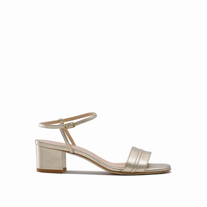 Sandały na Obcasie Russell And Bromley Superblock Damskie Metallic | RDT6584RF