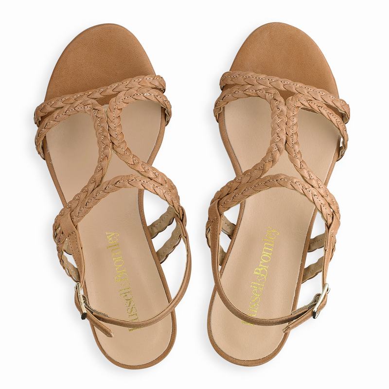 Sandały na Obcasie Russell And Bromley Twister Damskie Brązowe | ETD1979EE